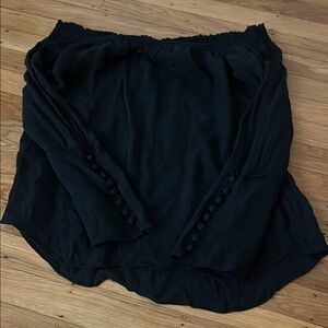 Chic Silky Off-Shoulder Blouse